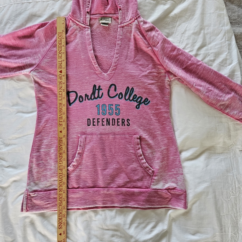 ❌️❌️SOLD❌️❌️Dordt College University Womens Medium Pink Pullover Hoodie - Picture 9 of 12